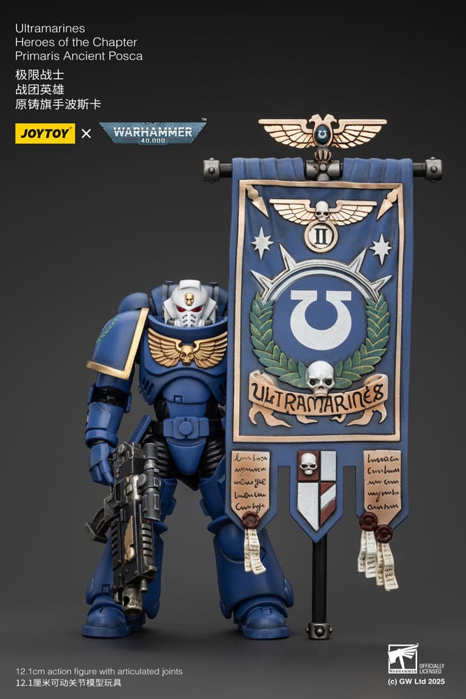 Warhammer 40k Primaris Ancient Posca Ultramarines Action Figure 1 18 Scale