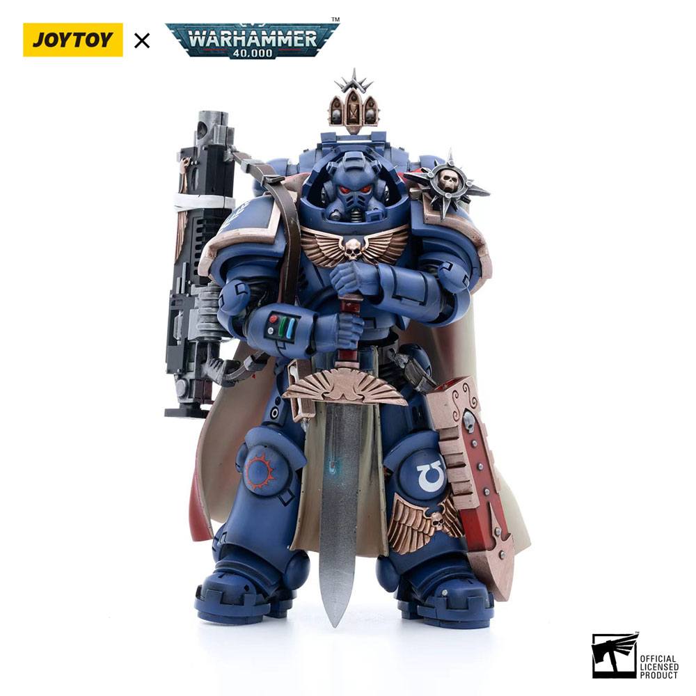 Warhammer Ultramarines Captain with Master Crafted Heavy Bolt Rifle 40k Action Figure 12 cm