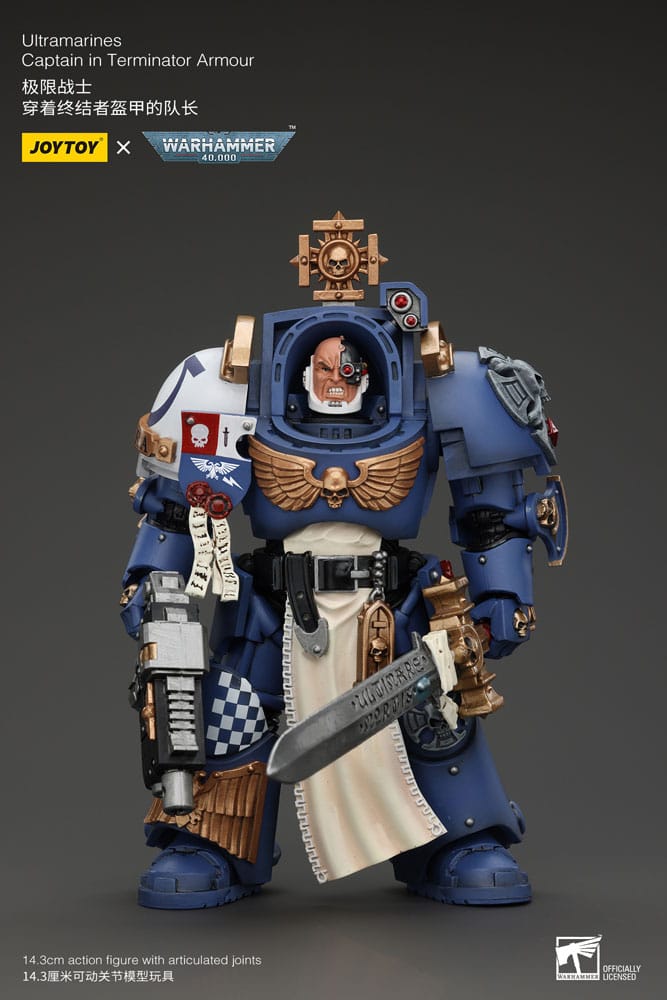 Warhammer Captain in Terminator Armour Ultramarines 40k Action Figure 14 cm