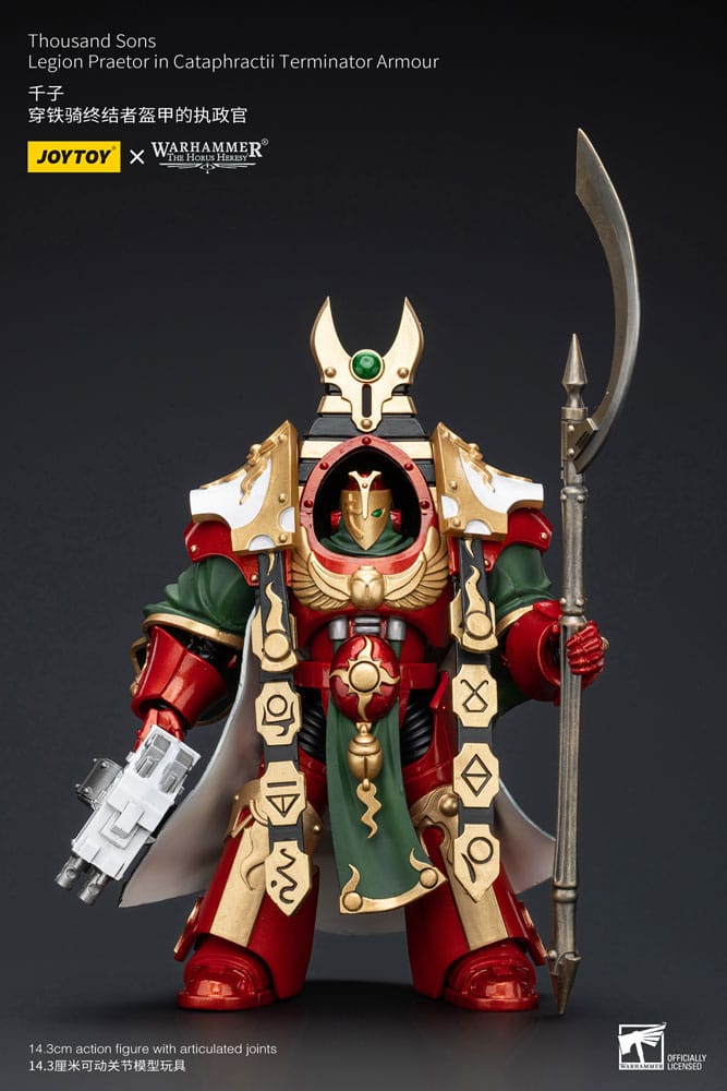 Warhammer Legion Praetor in Cataphractii Terminator Armour Thousand Sons The Horus Heresy Action Figure 12 cm