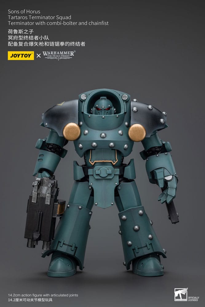 Warhammer Tartaros Terminator Squad Terminator with Combi Bolter and Chainfist The Horus Heresy Action Figure 12 cm
