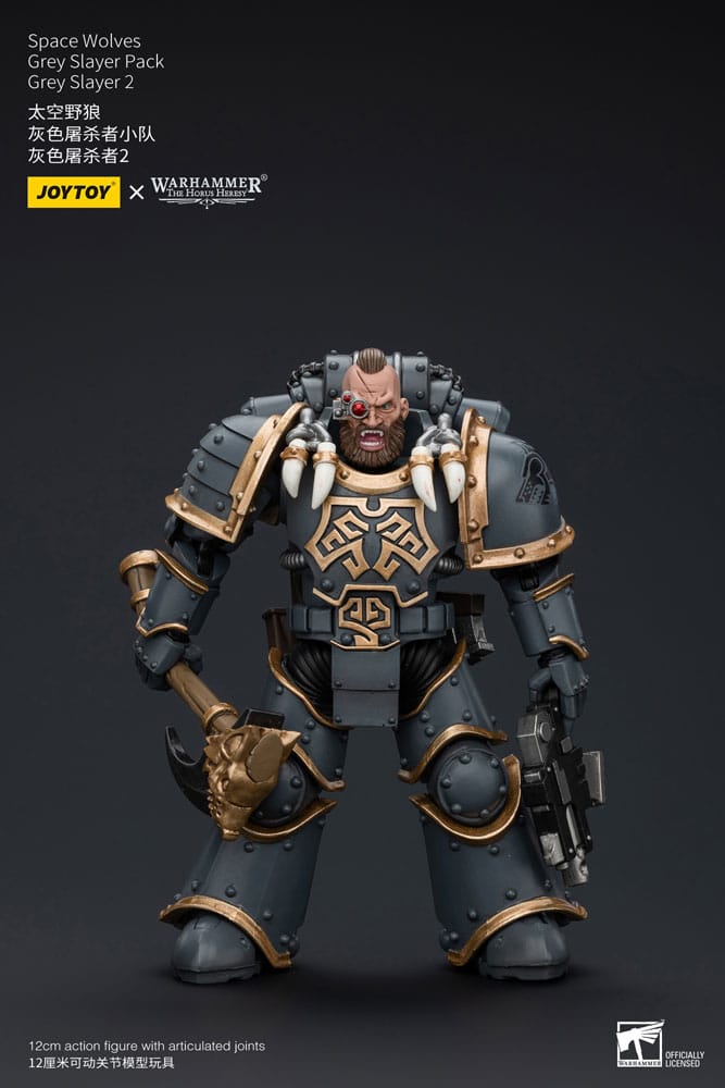 Warhammer Space Wolves Grey Slayer Pack Grey Slayer Two The Horus Heresy Action Figure 12 cm