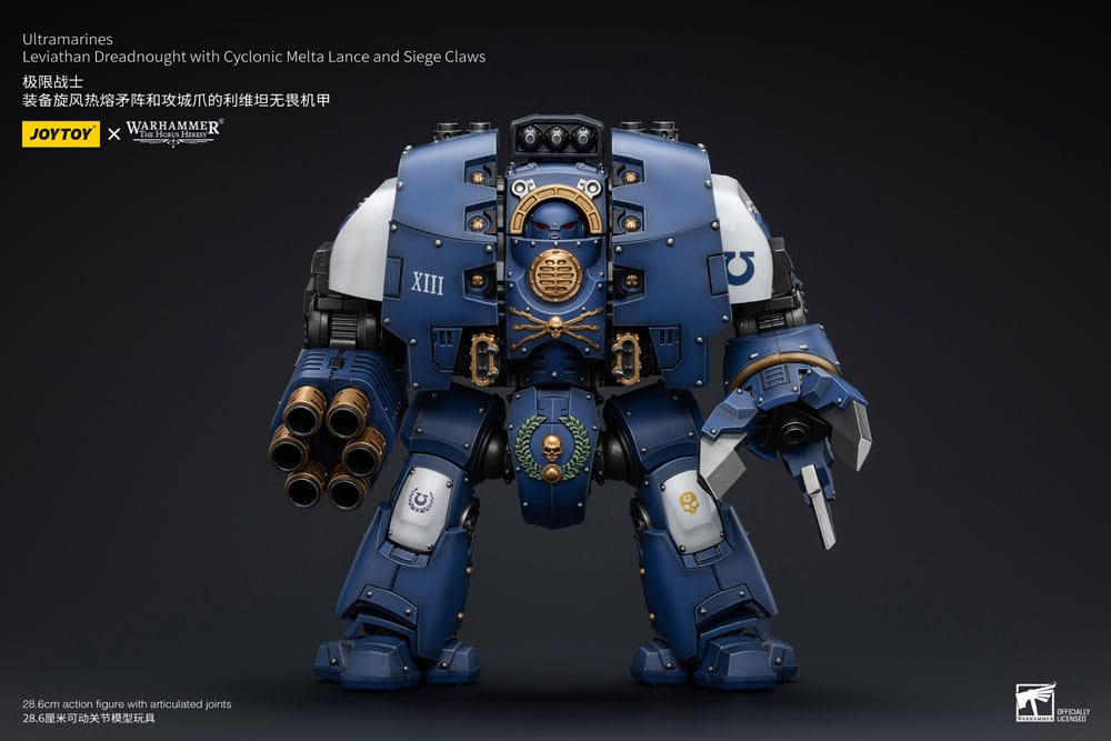 Warhammer Ultramarines Leviathan Dreadnought with Cyclonic Melta Lance and Siege Claws The Horus Heresy Action Figure 29 cm