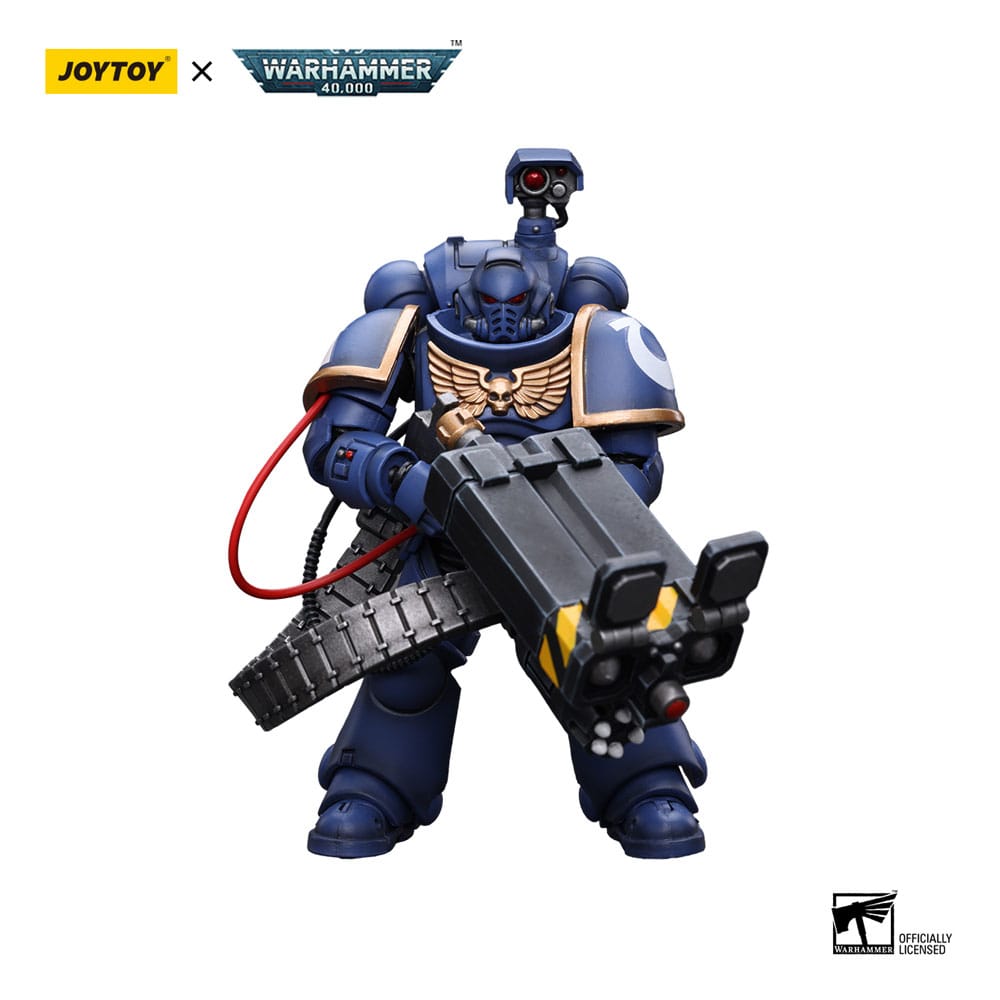 Warhammer Ultramarines Desolation Marine with Castellan Launcher Superkrak 40k Action Figure 12 cm