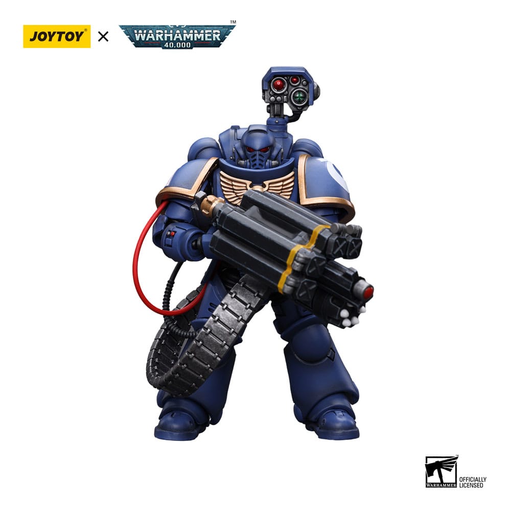 Warhammer Ultramarines Desolation Marine with Castellan Launcher Superfrag 40k Action Figure 12 cm