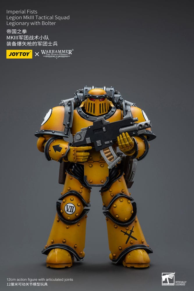 Warhammer Imperial Fists Legion MkIII Tactical Legionary with Bolter The Horus Heresy Action Figure 12 cm