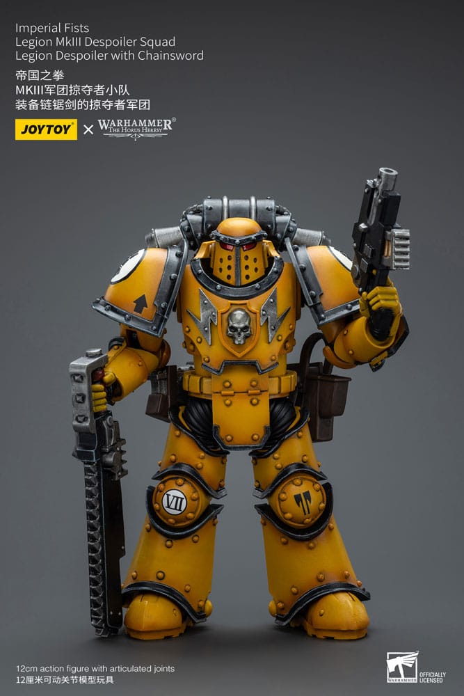 Warhammer Imperial Fists Legion MkIII Despoiler with Chainsword The Horus Heresy Action Figure 12 cm