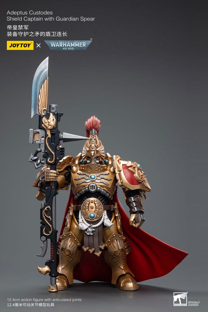 Warhammer 40k Adeptus Custodes Shield Captain with Guardian Spear Action Figure 12 cm