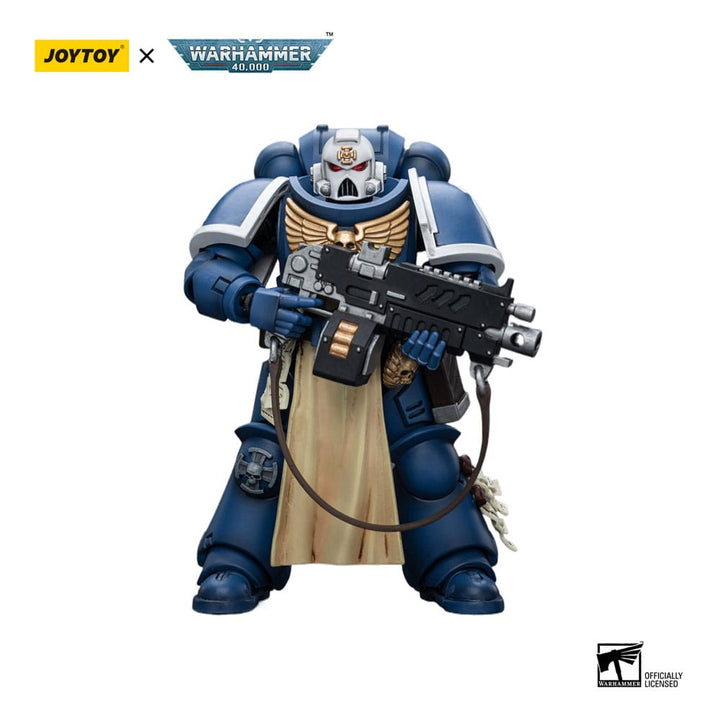 Warhammer 40k Ultramarines Sternguard Veteran with Auto Bolt Rifle 1 18 Scale Action Figure