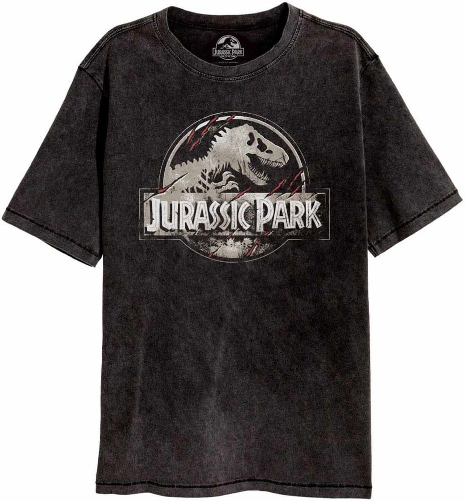 Jurassic Park Scratched Logo Classic Film T-Shirt Size S