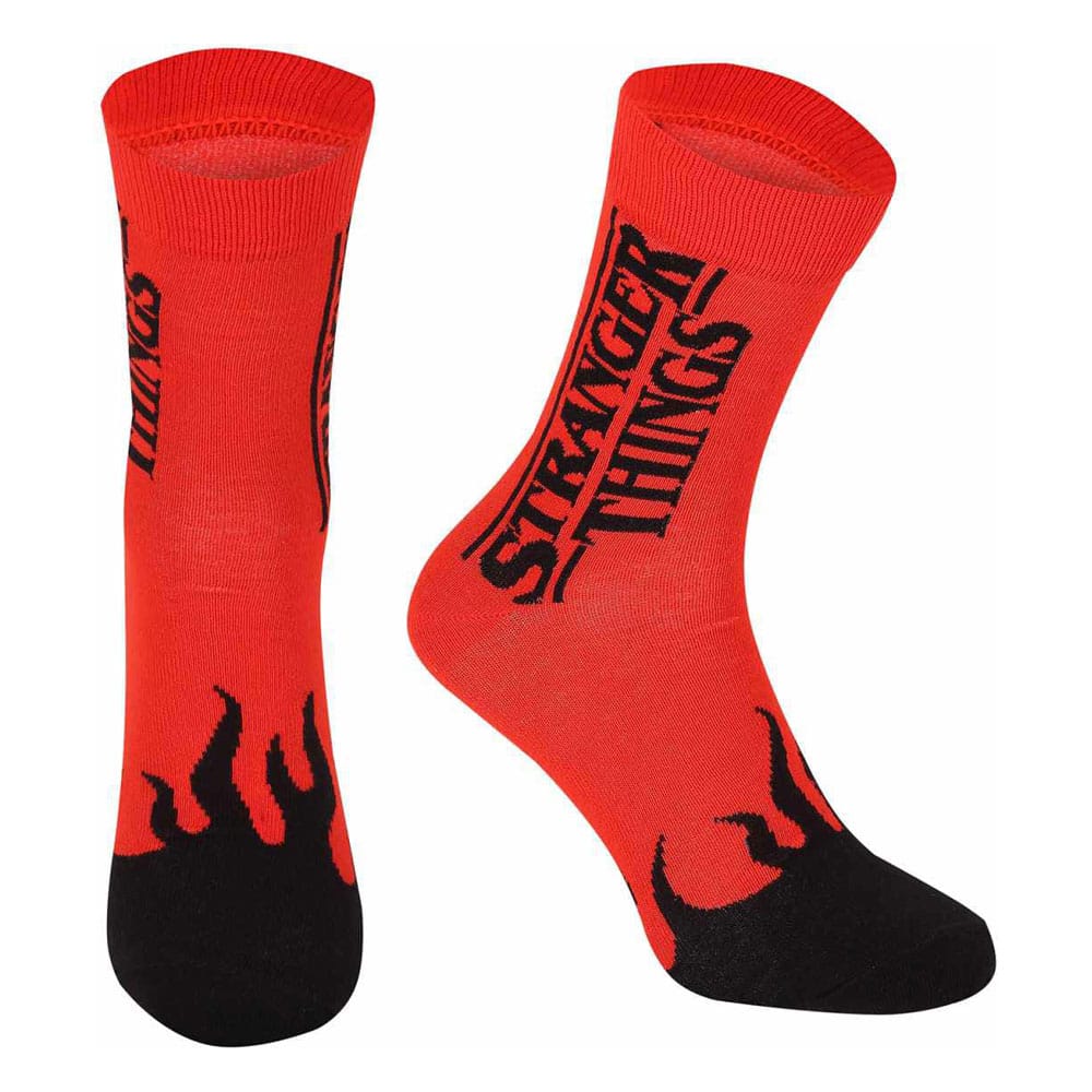 Stranger Things Red Flame Socks Size Large