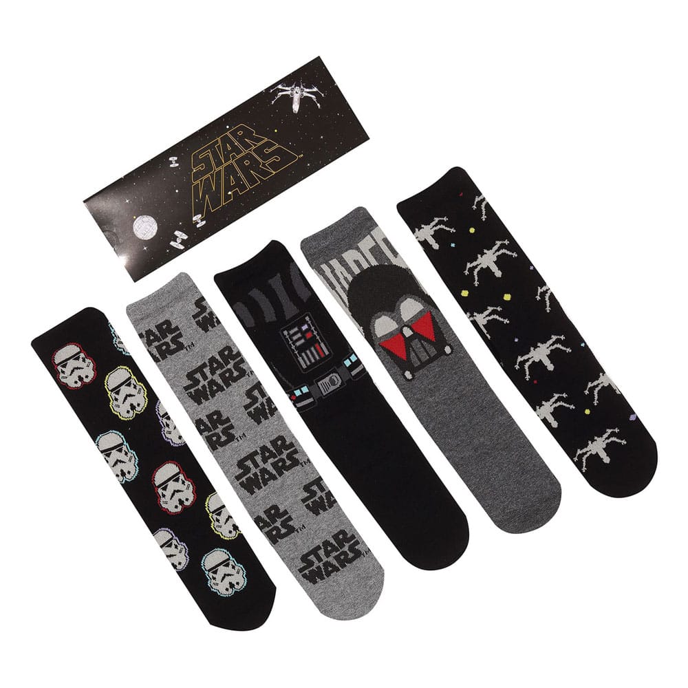 Star Wars Dark Side Socks Five Pack Size L XL