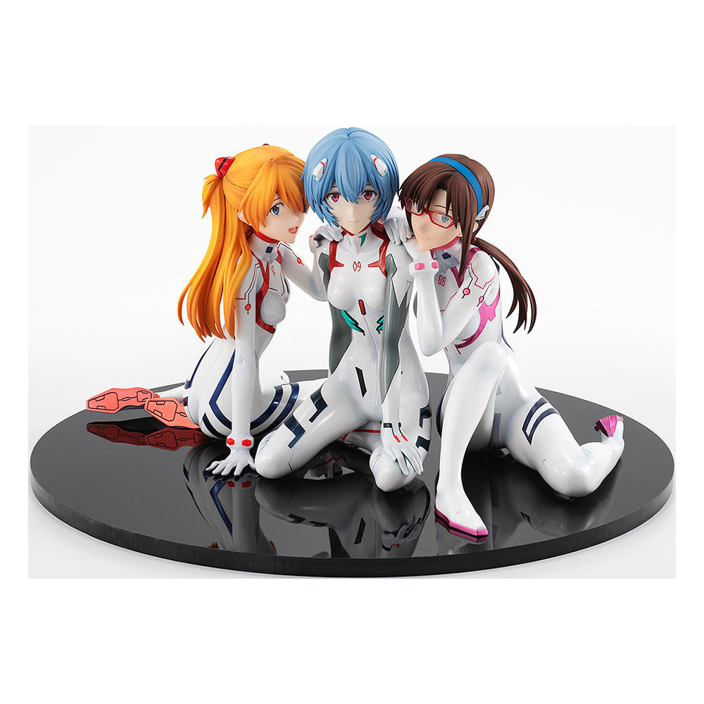 Evangelion 3.0 plus 1.0 Thrice Upon a Time Asuka Rei Mari Newtype Cover Ver PVC Statue 1 8 Scale