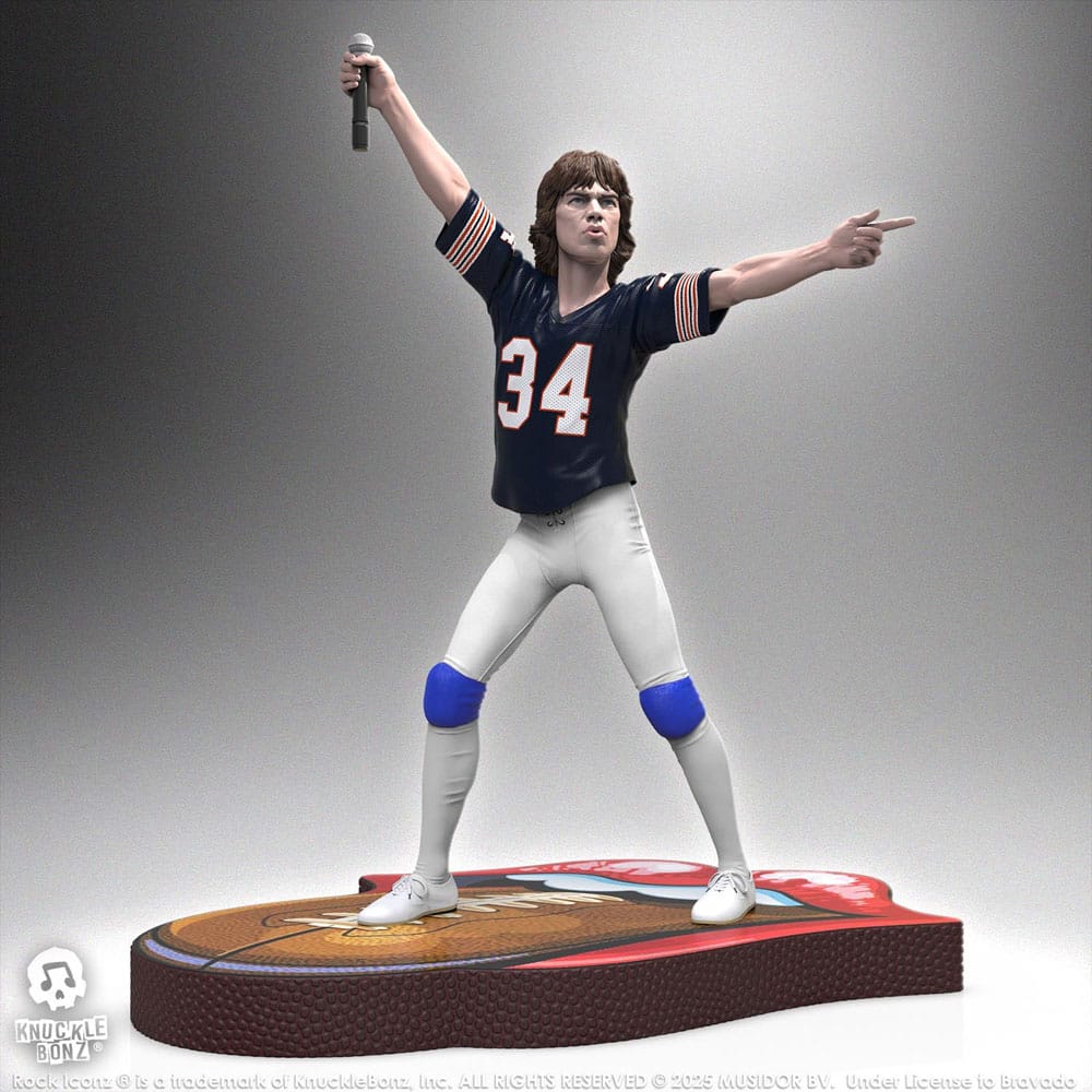Rolling Stones Mick Jagger US Tour 1981 Black Jersey Rock Iconz Statue 22 cm