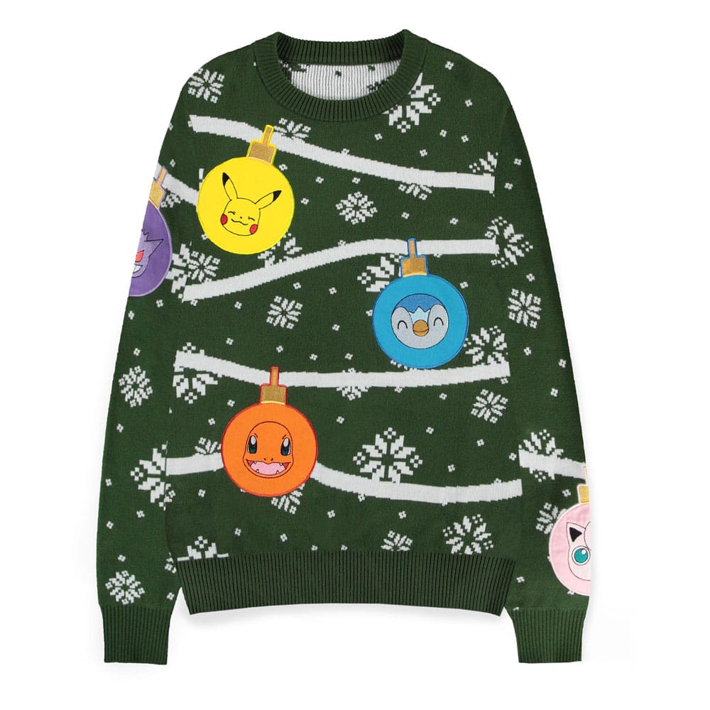 Pokémon Xmas Balls Christmas Jumper Sweatshirt Size M
