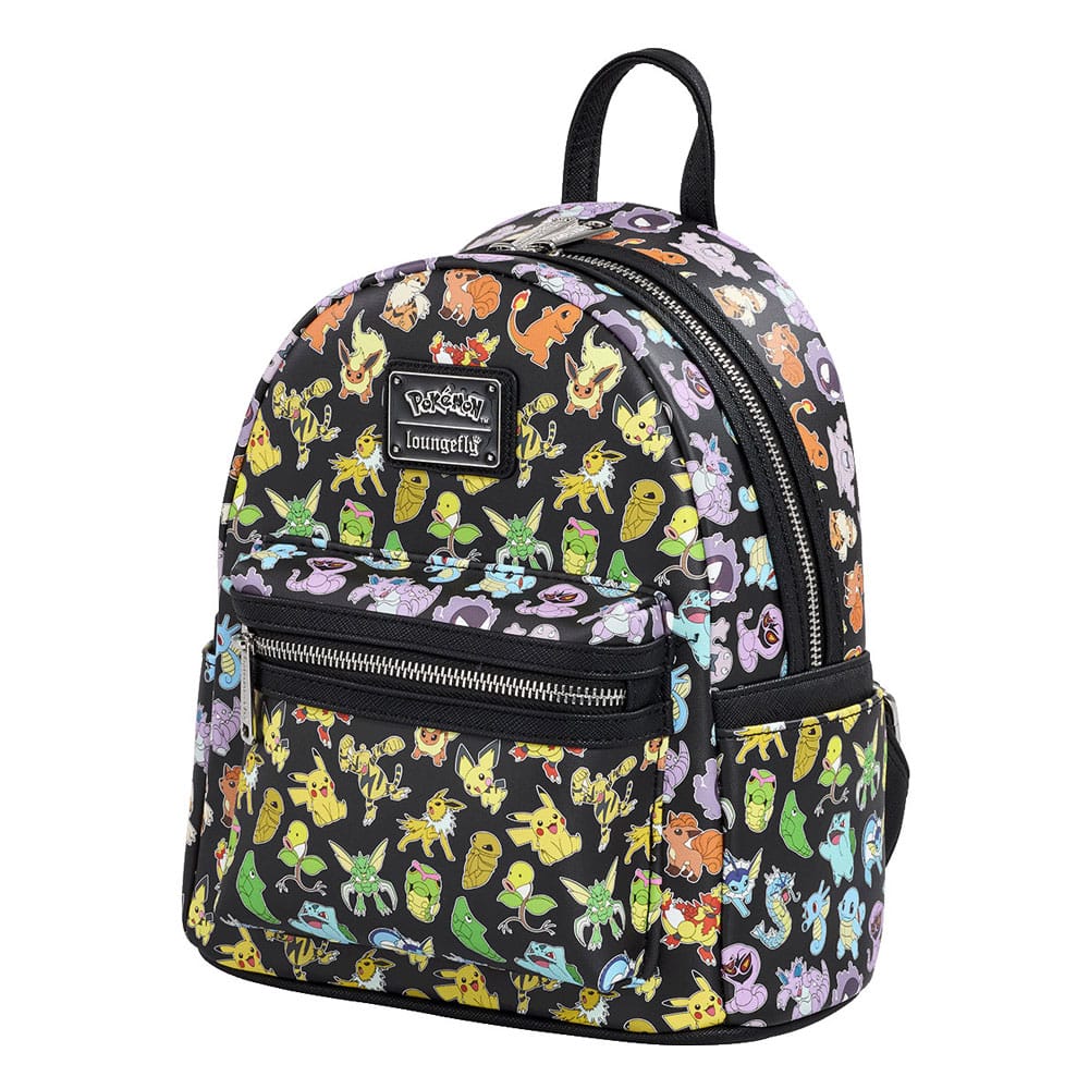 Loungefly Pokemon Multi Character All Over Print Mini Backpack