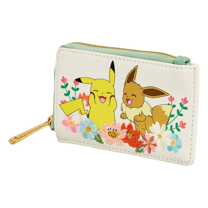 Loungefly Pikachu And Eevee Pokemon Floral Wallet
