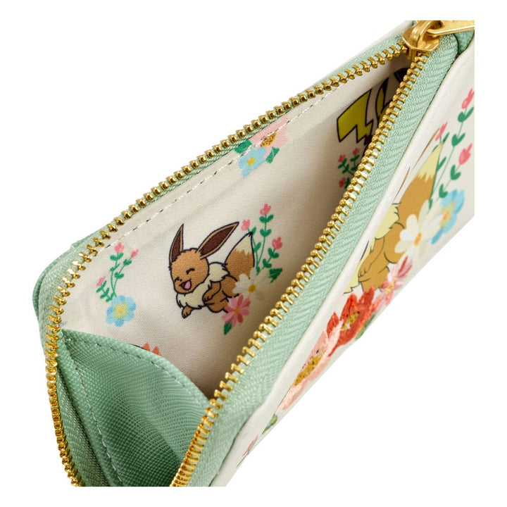Loungefly Pikachu And Eevee Pokemon Floral Wallet