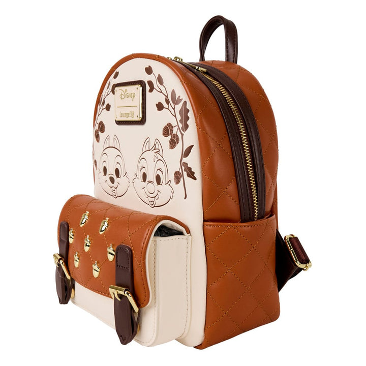 Loungefly Chip and Dale Quilted Mini Backpack Disney Collection