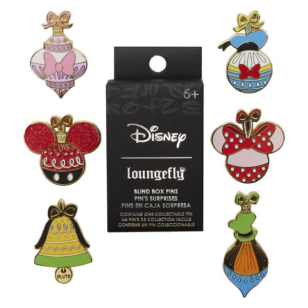 Disney Mickey and Friends Ornaments Blind Box Enamel Pins by Loungefly Assortment 12 Pieces