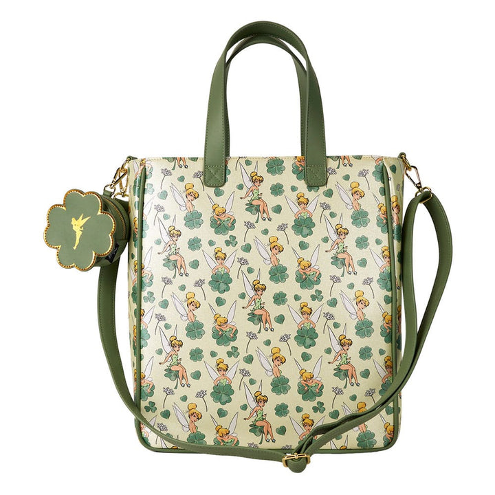 Loungefly Tinker Bell Four Leaf Clover Tote Bag with Coin Purse Disney Collection
