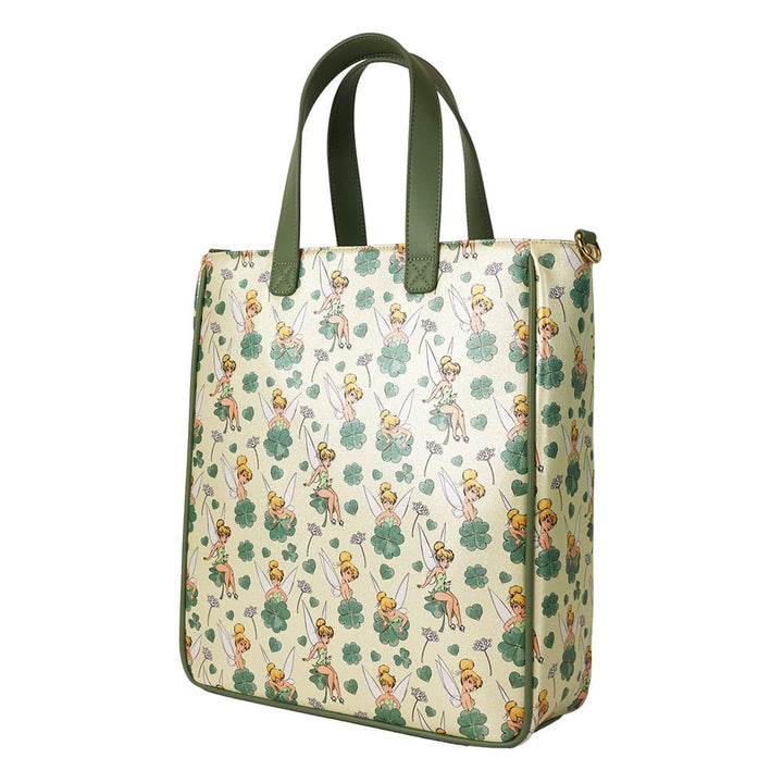 Loungefly Tinker Bell Four Leaf Clover Tote Bag with Coin Purse Disney Collection