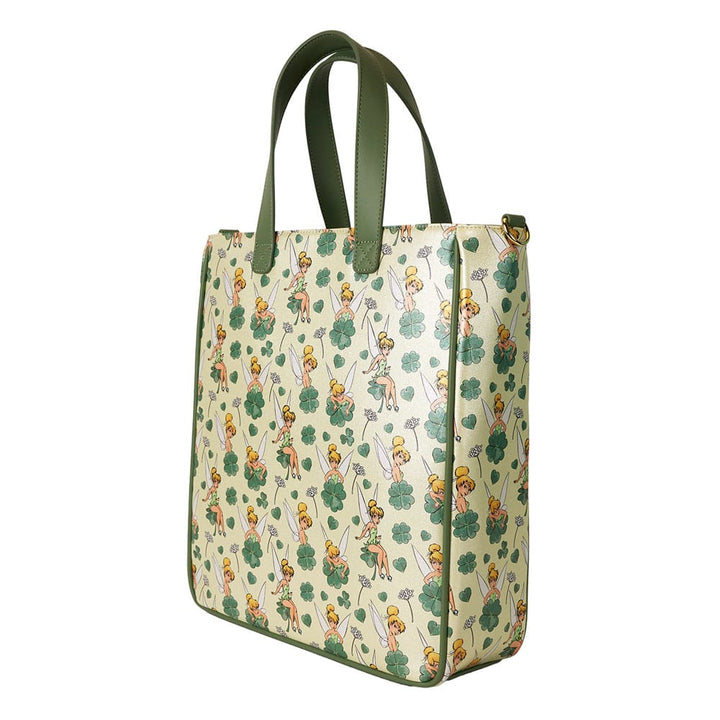 Loungefly Tinker Bell Four Leaf Clover Tote Bag with Coin Purse Disney Collection