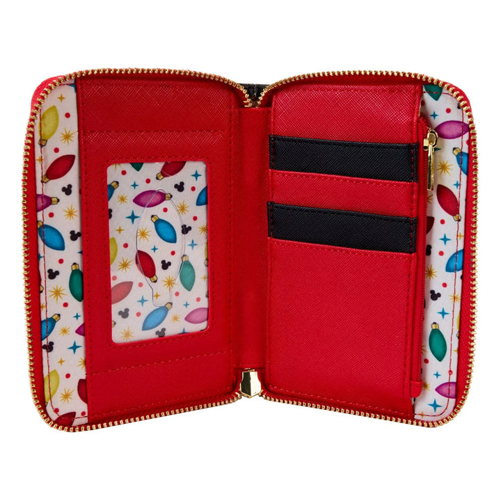 Loungefly Disney Donald Wrapped In Lights Zip Around Wallet