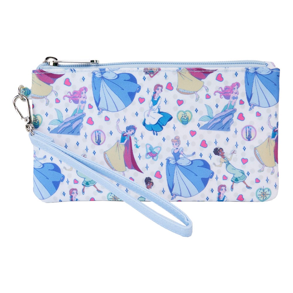 Loungefly Disney Princess Manga Style All Over Print Wallet Wristlet