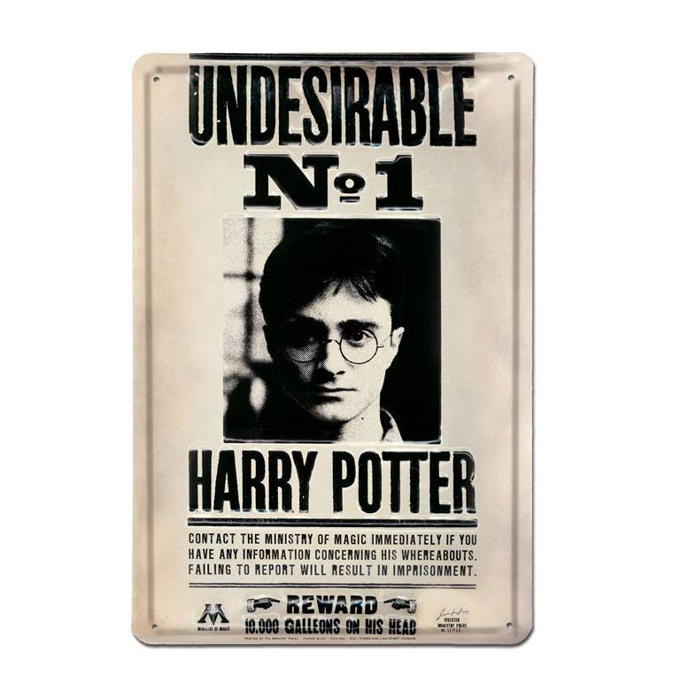 Harry Potter Undesirable Number 1 3D Tin Sign 20 by 30 cm