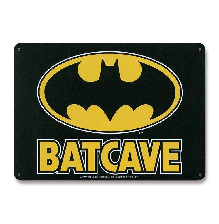 DC Comics Batcave Tin Sign 15 by 21 cm