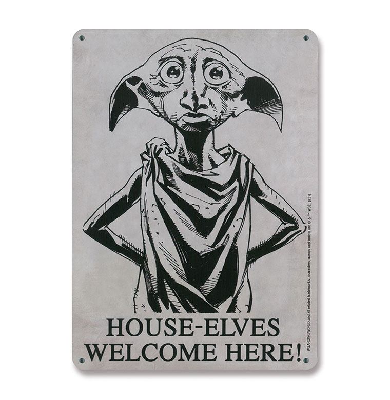 Harry Potter House Elves Tin Sign 15 by 21 cm