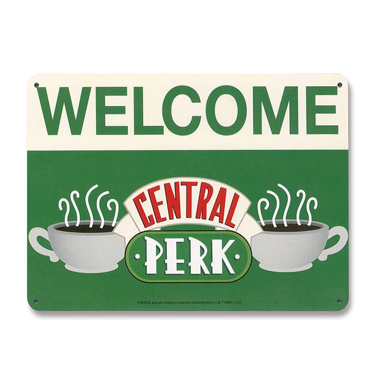 Friends Central Perk Welcome Tin Sign 15 by 21 cm