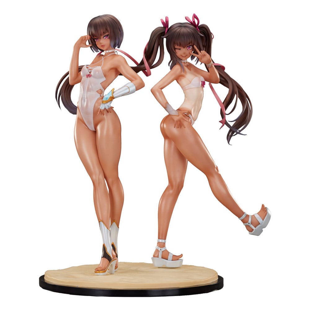 Taimanin RPG Adult Yukikaze Young Yukikaze Swimsuits Ver PVC Statue 1 6 Scale Set of 2 28 cm