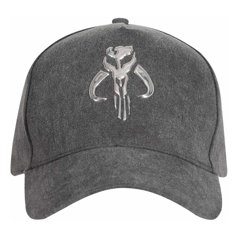 Star Wars The Mandalorian Silver Crest Curved Bill Cap