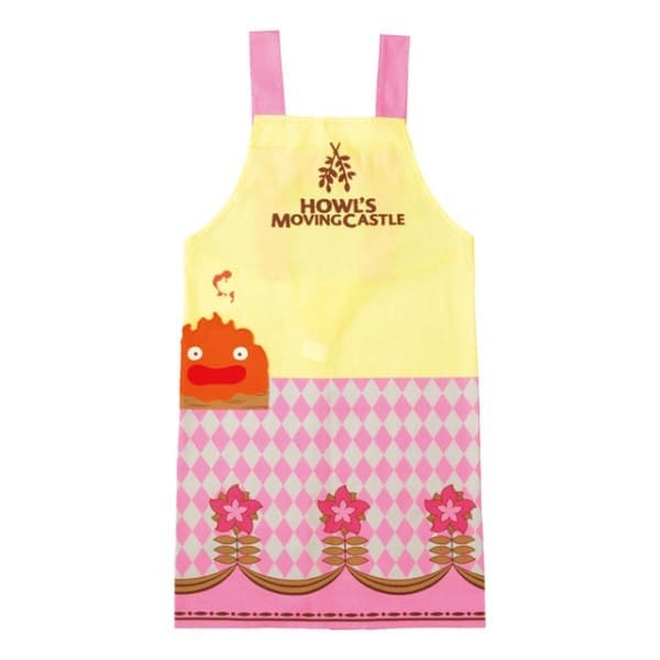 Howls Moving Castle Calcifer and Flower Apron