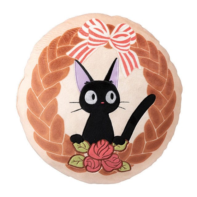 Kikis Delivery Service Jiji Bread Wreath Decorative Pillow 35 x 35 cm