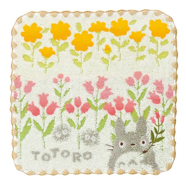 My Neighbor Totoro Wild Flower Pattern Mini Towel 25 x 25 cm