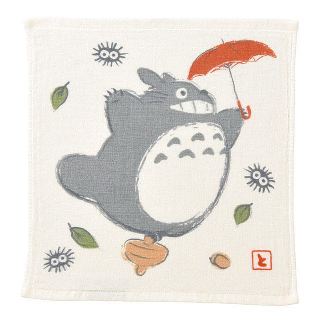 My Neighbor Totoro Imabari Mini Towel Big Totoro with Umbrella 34 x 36 cm