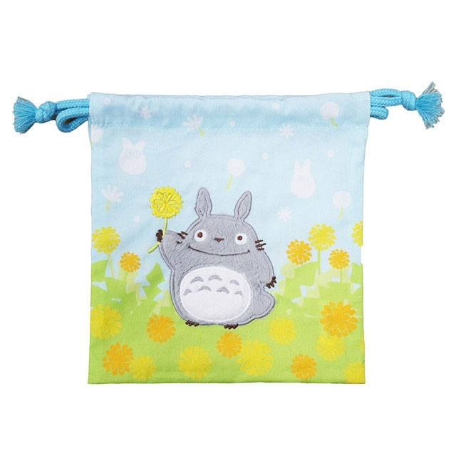 My Neighbor Totoro Totoro with Flowers Laundry Storage Bag 20 x 19 cm