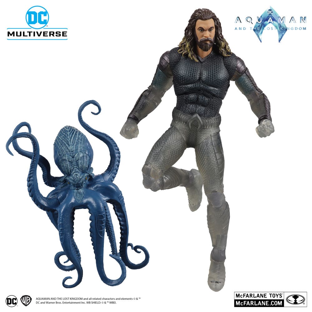 DC Multiverse Aquaman and the Lost Kingdom Aquaman Stealth Suit with Topo Gold Label Action Figure 18 cm POP! Vinyl Figure