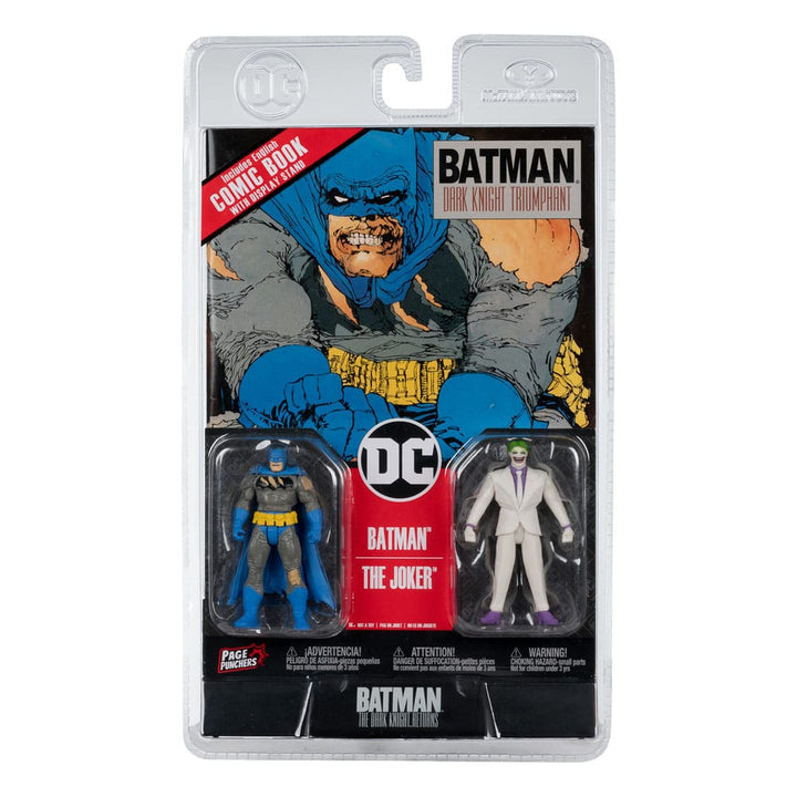 DC Direct Batman The Dark Knight Returns Batman and The Joker 3" Scale Page Punchers Action Figure (2-Pack)