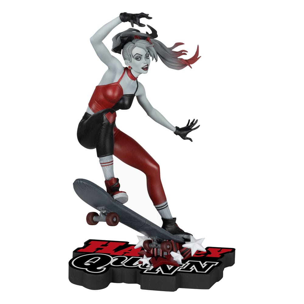 DC Direct Harley Quinn Red White and Black Statue 1 of 10 Ivan Tao 20 cm POP! Vinyl Figure