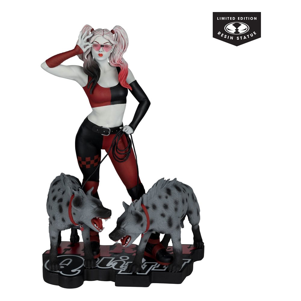 DC Harley Quinn Red White and Black Harley Quinn by Jenny Frison DC Direct Statue 1 10 19 cm