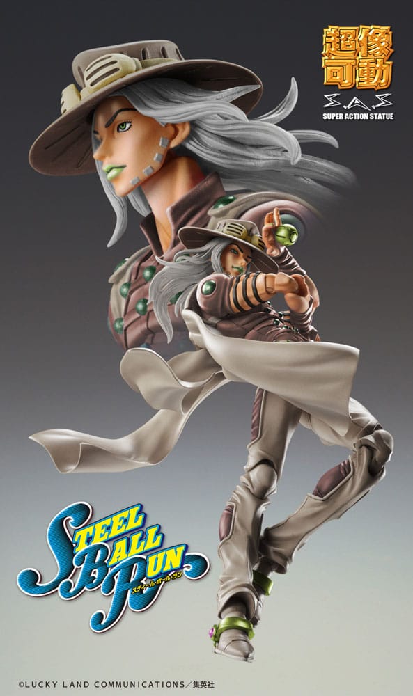 JoJos Bizarre Adventure Johnny Joestar Part 7 Steel Ball Run Chozokado Super Action Figure Second