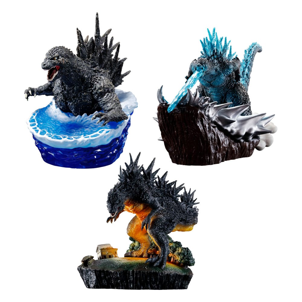 Godzilla From Zero To Minus One Petitrama EX Series Trading Figure 3 Set 9 cm