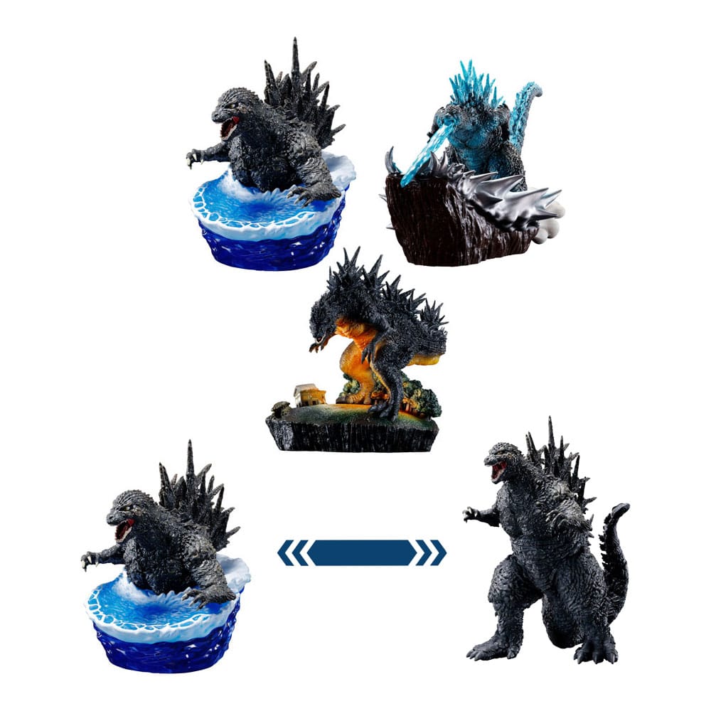 Petitrama EX Series Trading Figure Godzilla From Zero To Minus One Special Edition 3 Set 9 cm