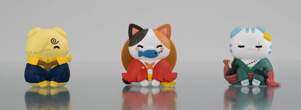 Mega Cat Project Nyan Piece Nyan Happy Trio 2024 Limited Ver One Piece Trading Figure 3 cm 3 Pack