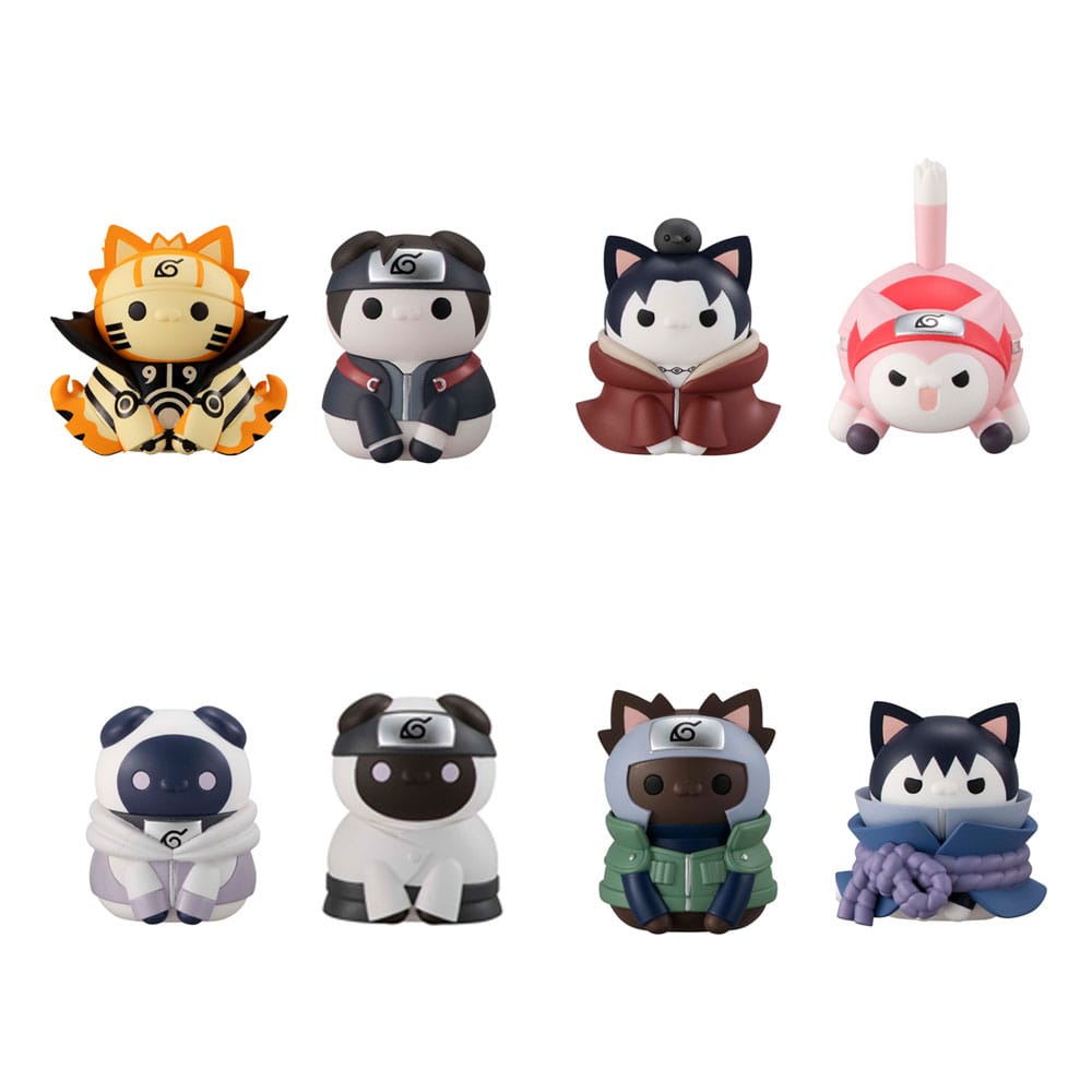 Mega Cat Project Nyaruto Break Out Fourth Great Ninja War Ver Naruto Shippuden Trading Figure 3 cm Set of 8