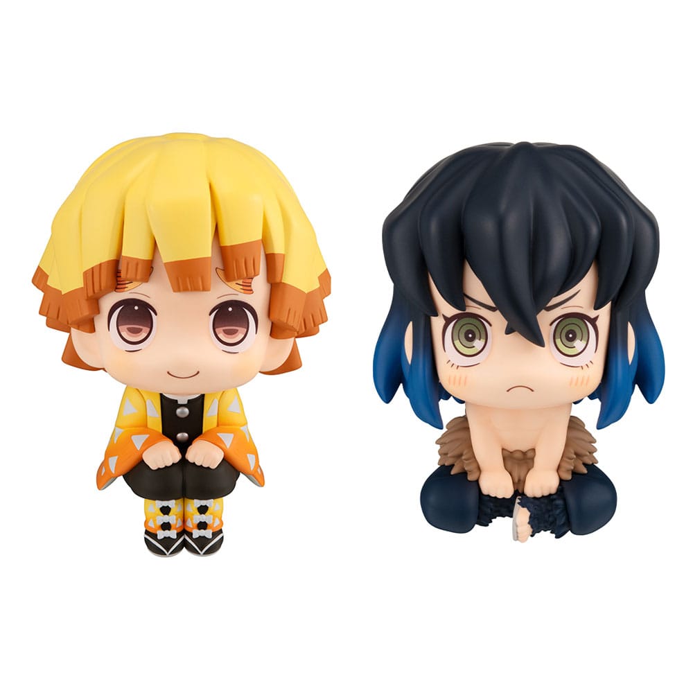 Look Up Zenitsu Agatsuma Smile Ver and Inosuke Hashibira Bossy Ver Demon Slayer Kimetsu no Yaiba PVC Statues 11 cm with Gift